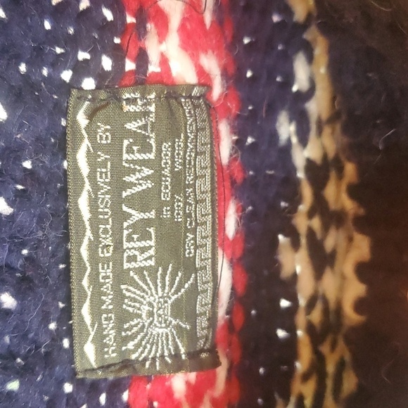 Reywear Handmade in Ecuador 100% Wool Graphic Thick Sz. XL Sweater - Picture 3 of 9